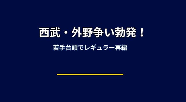 西武の外野レギュラー争いが激化！2025年は誰が生き残る？若手台頭で構図が一変