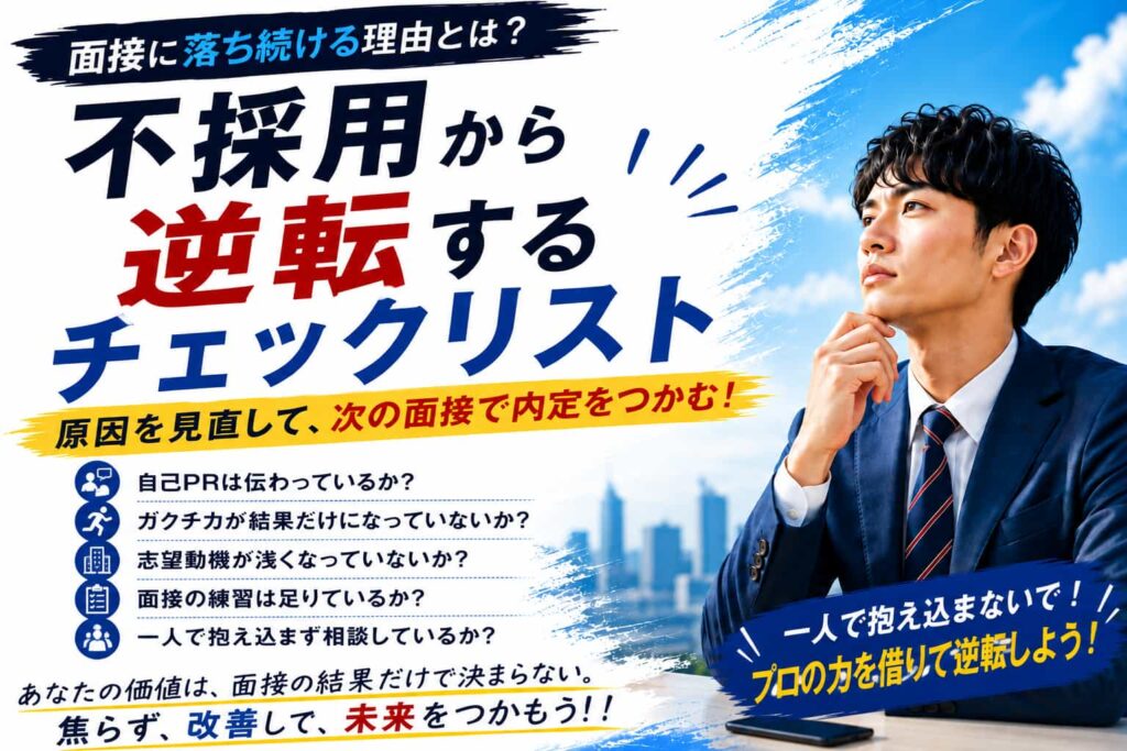 面接に落ち続ける理由とは？不採用から逆転するチェックリスト