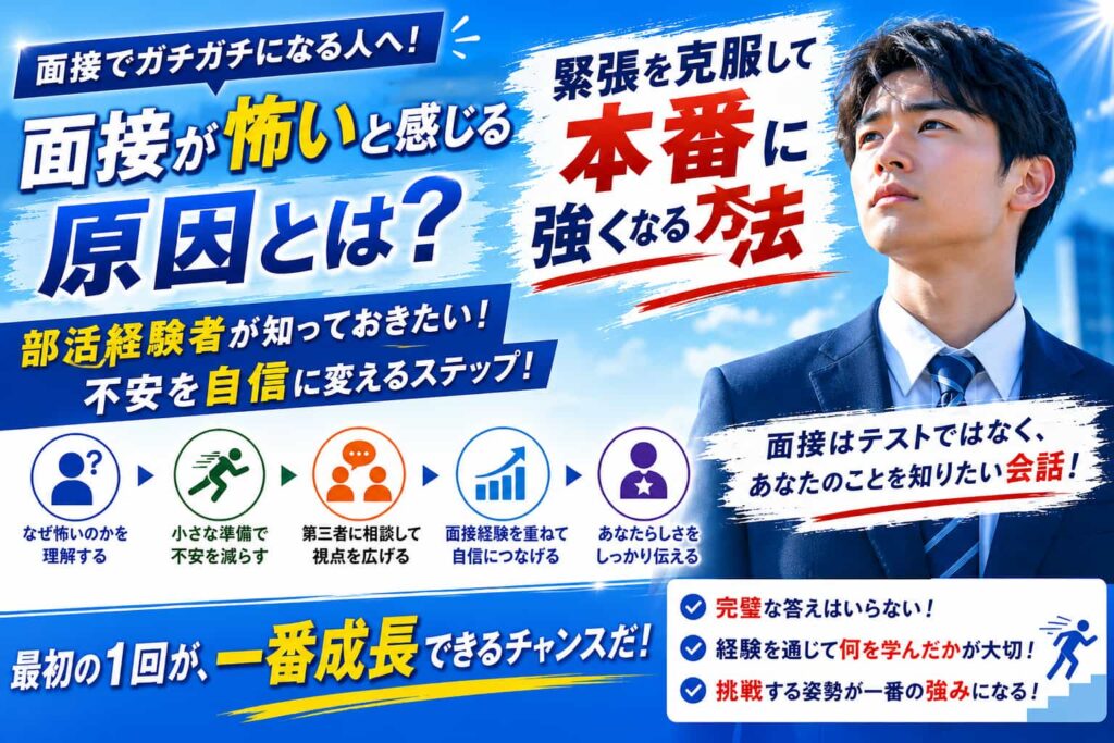 面接が怖いと感じる原因とは？緊張を克服して本番に強くなる方法
