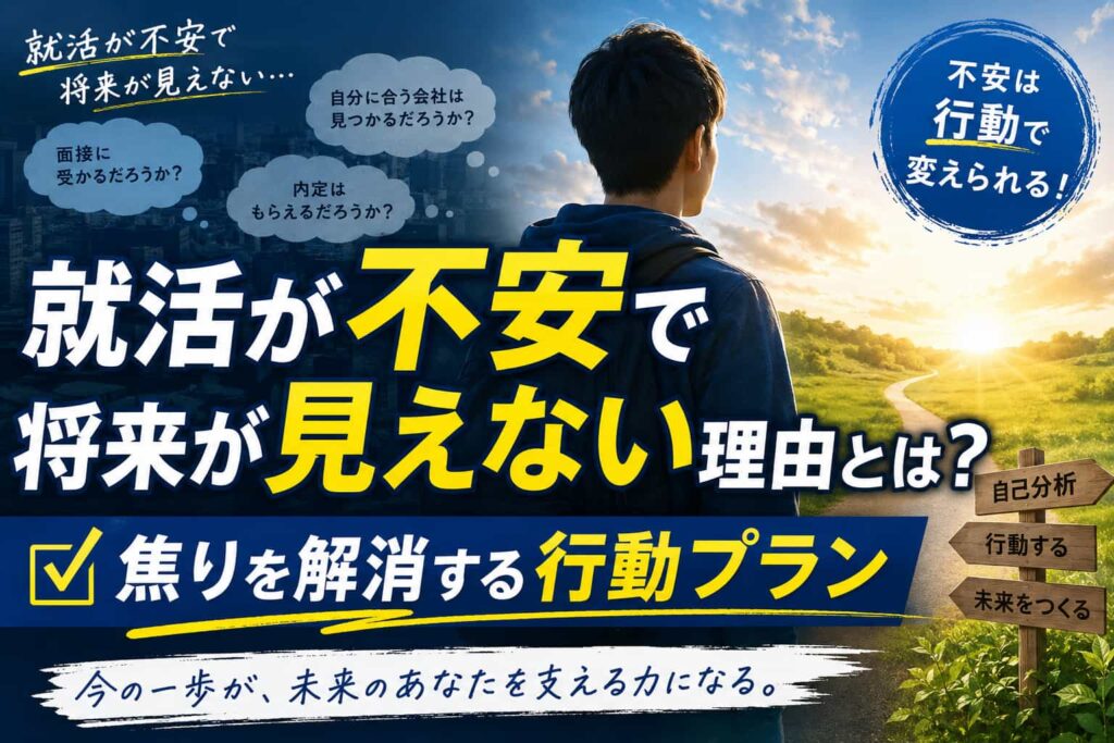 就活が不安で将来が見えない理由とは？焦りを解消する行動プラン