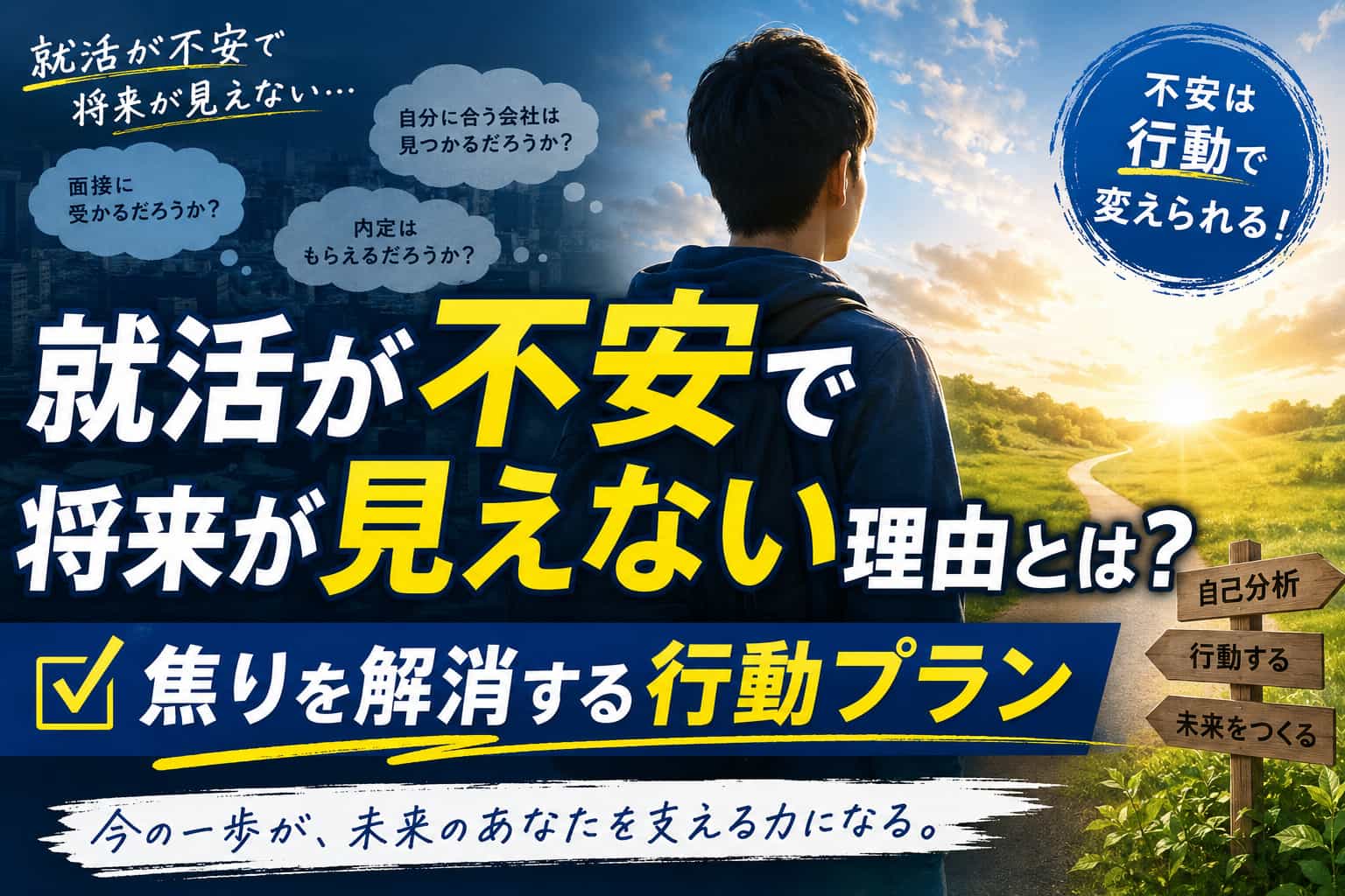 就活が不安で将来が見えない理由とは?焦りを解消する行動プラン